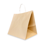 Large Natural Kraft Paper Food Service Bag (250ct) - PackTrio